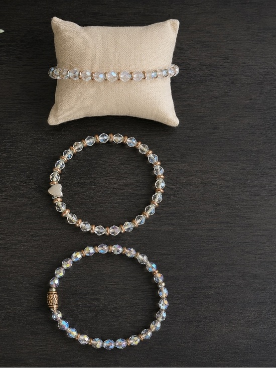 Jewelry - Crystal Beaded Stretch Bracelets- Set of 3